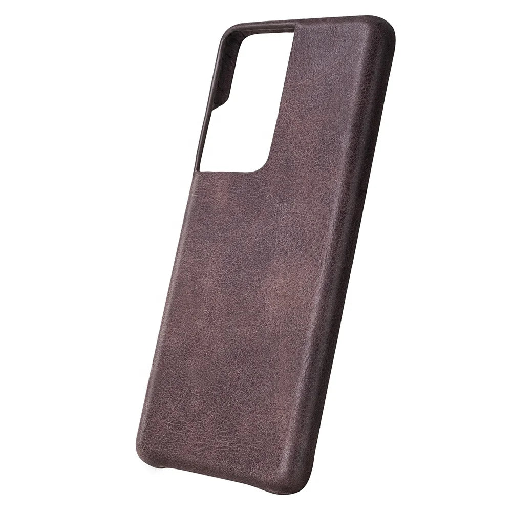 Cowhide Leather Slim Phone Case for Customizable Device Models image 6