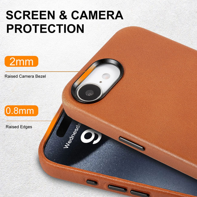 Aaronscase Handmade Genuine Leather Phone Case for iPhone 16e (Wholesale/Manufacturer)