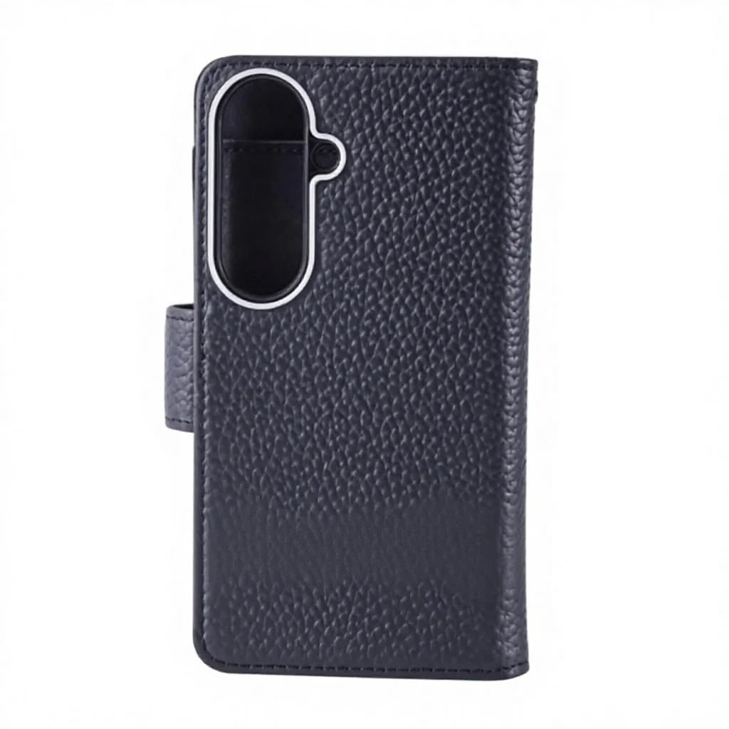 Genuine Leather Wallet Phone Case for Customizable Device Models image 7