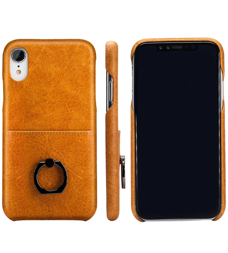 Full-Grain Leather Wallet Phone Case for Customizable Device Models image 7