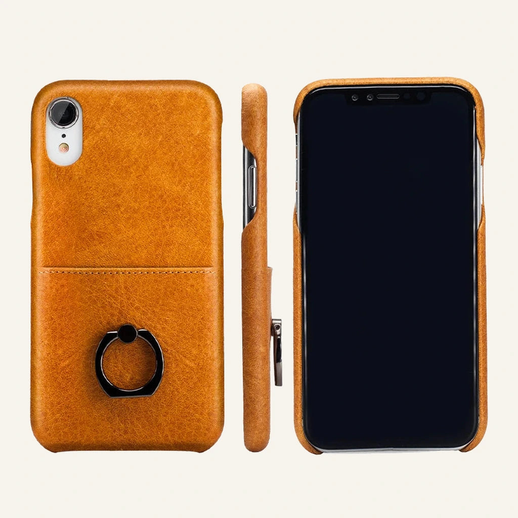 Oiled Wax Leather Magnetic Stand Wallet Phone Case for Custom Phone Models - image 7