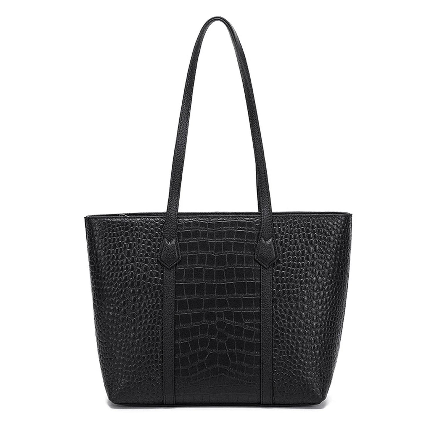 Crocodile-Embossed Work Tote Bag custom OEM reference 5588 - detail view
