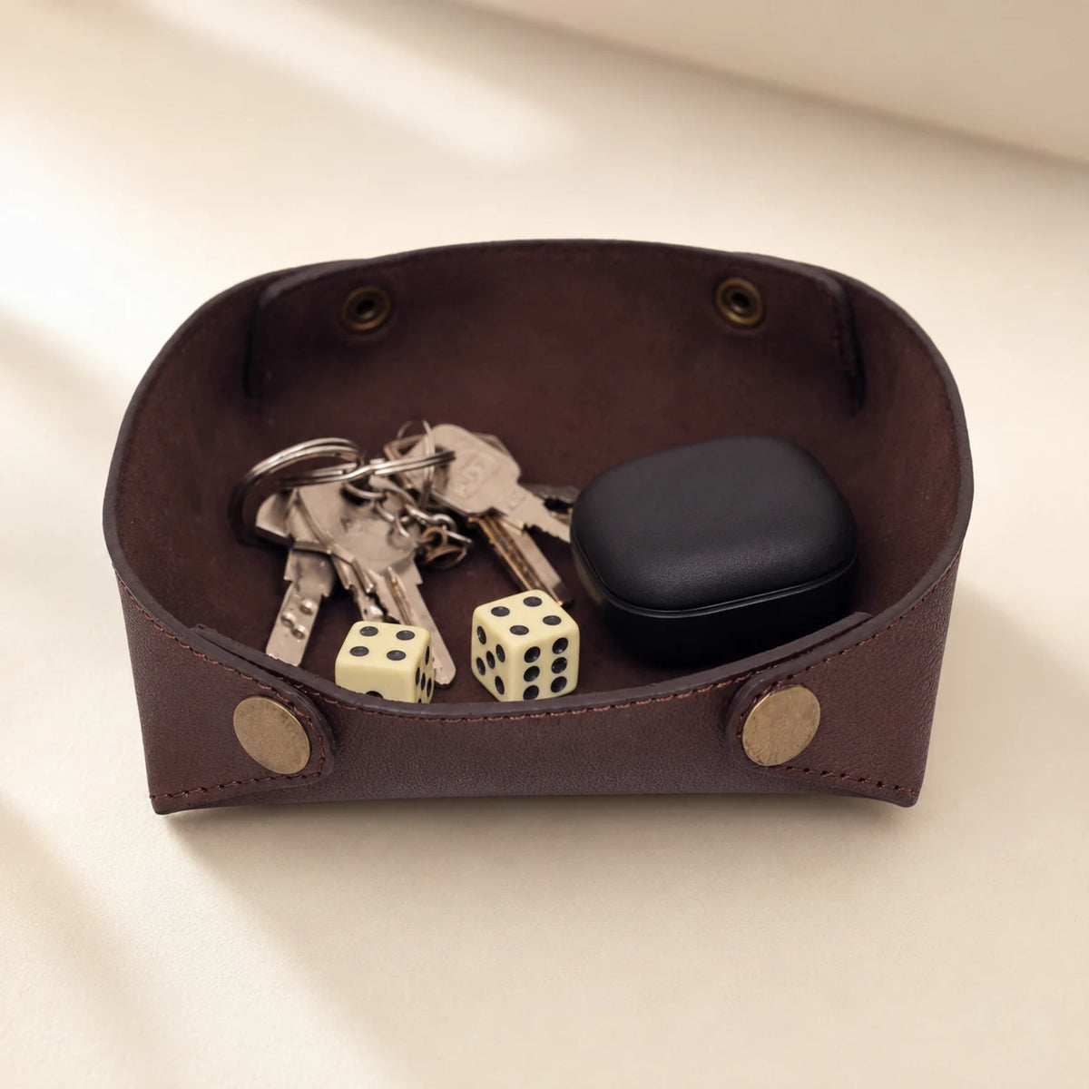 Cowhide Valet Tray (Wholesale/OEM Manufacturer) - image 01