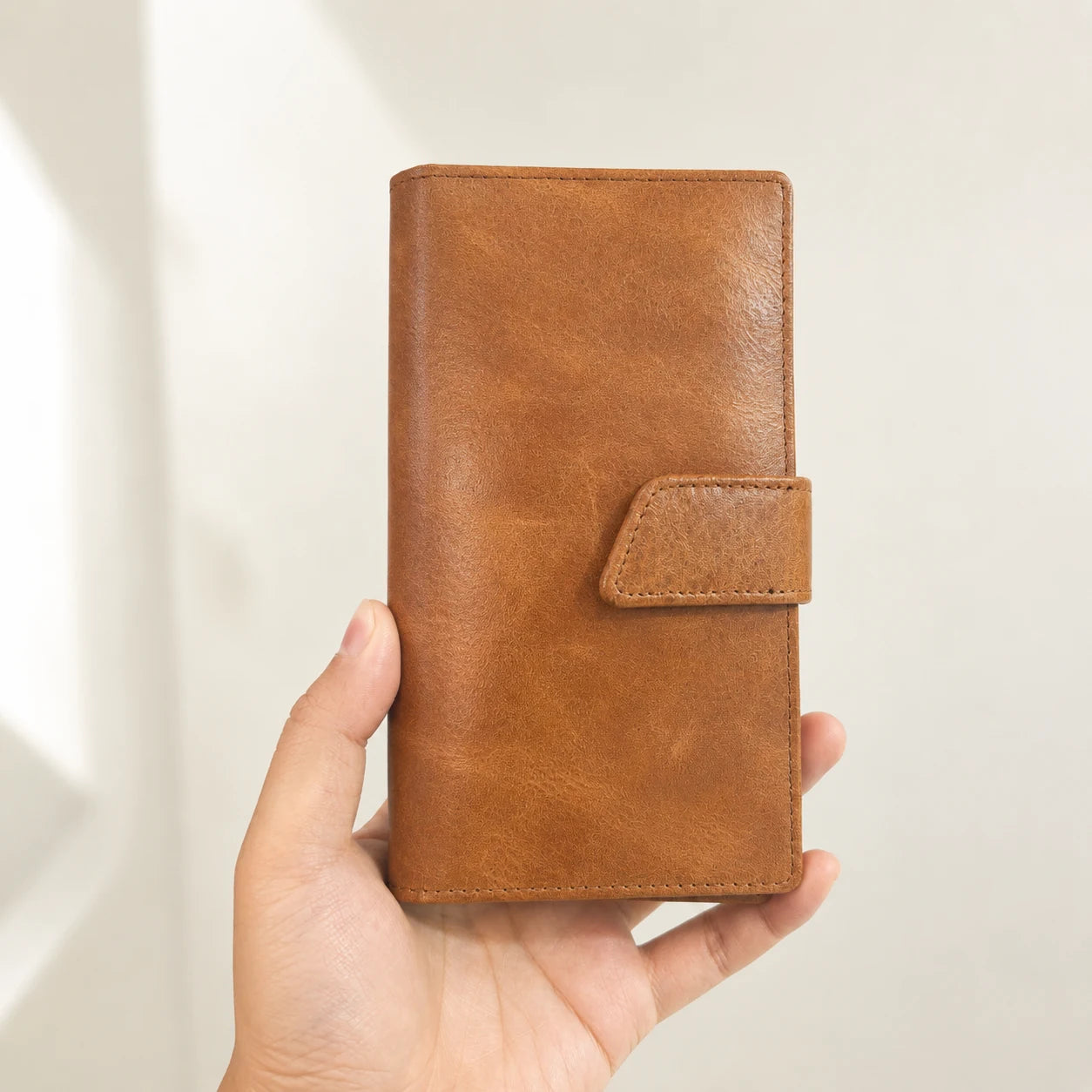 Oiled Wax Leather Long Card Holder (Wholesale/OEM Manufacturer) - image 05
