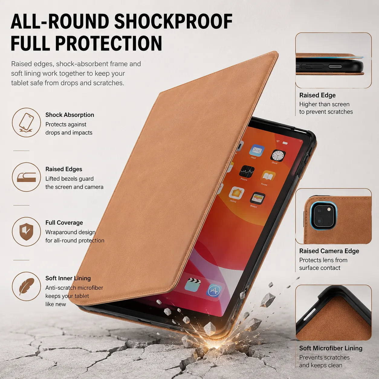 Genuine Leather iPad Air 13 Case (Wholesale/OEM Manufacturer)