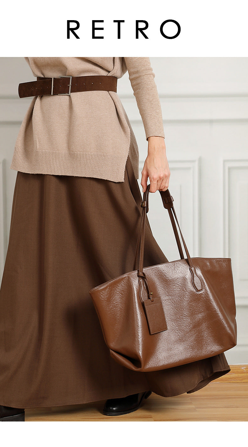 Large Genuine Leather Travel Tote Bag - image 8
