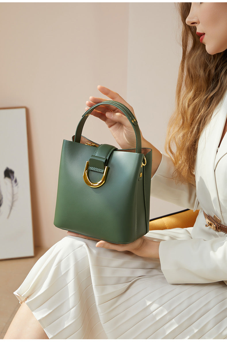 Mini Genuine Leather Top Handle Crossbody Bag - image 8