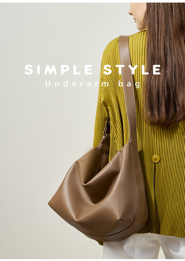 Soft Genuine Leather Hobo Shoulder Bag - image 7