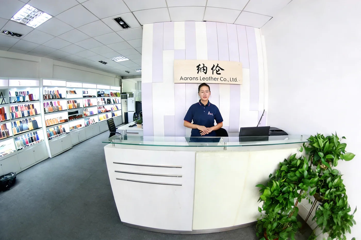 Aarons Leather front desk and showroom reception