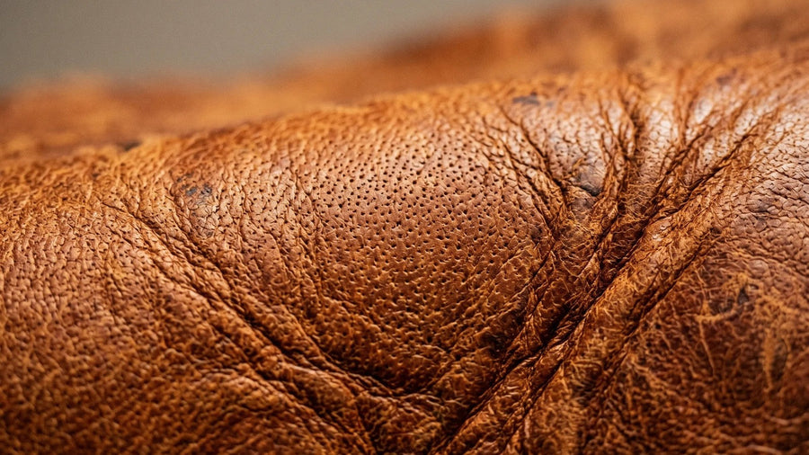 Saddle tan leather texture for custom phone case material selection