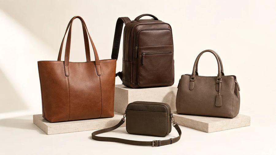 Leather bags and carry manufacturing range