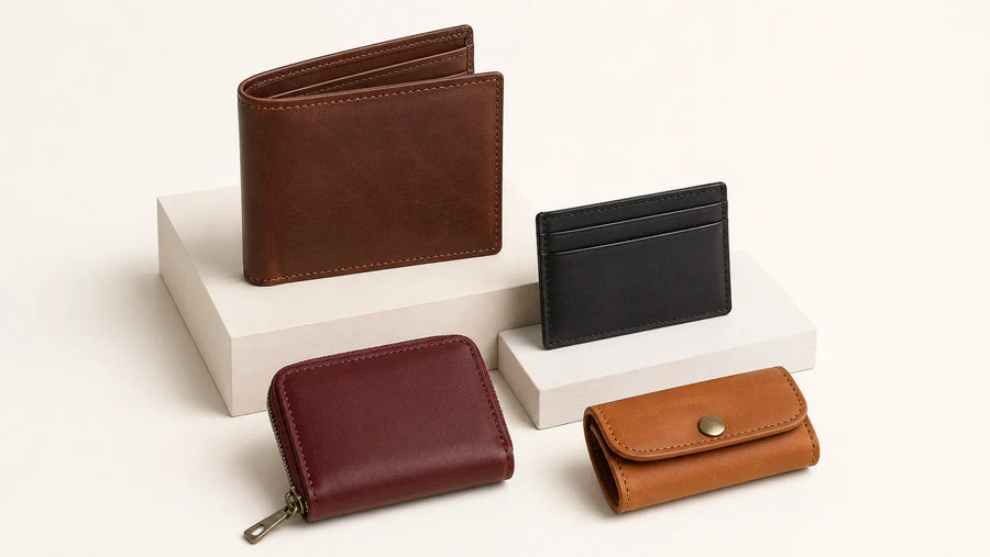Wallets and compact leather accessories manufacturing range