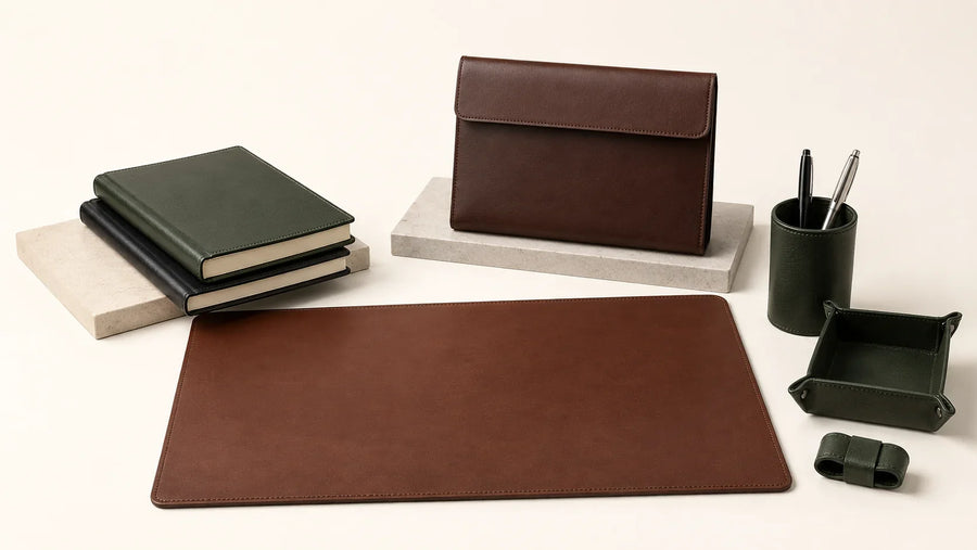 Corporate leather stationery manufacturing range