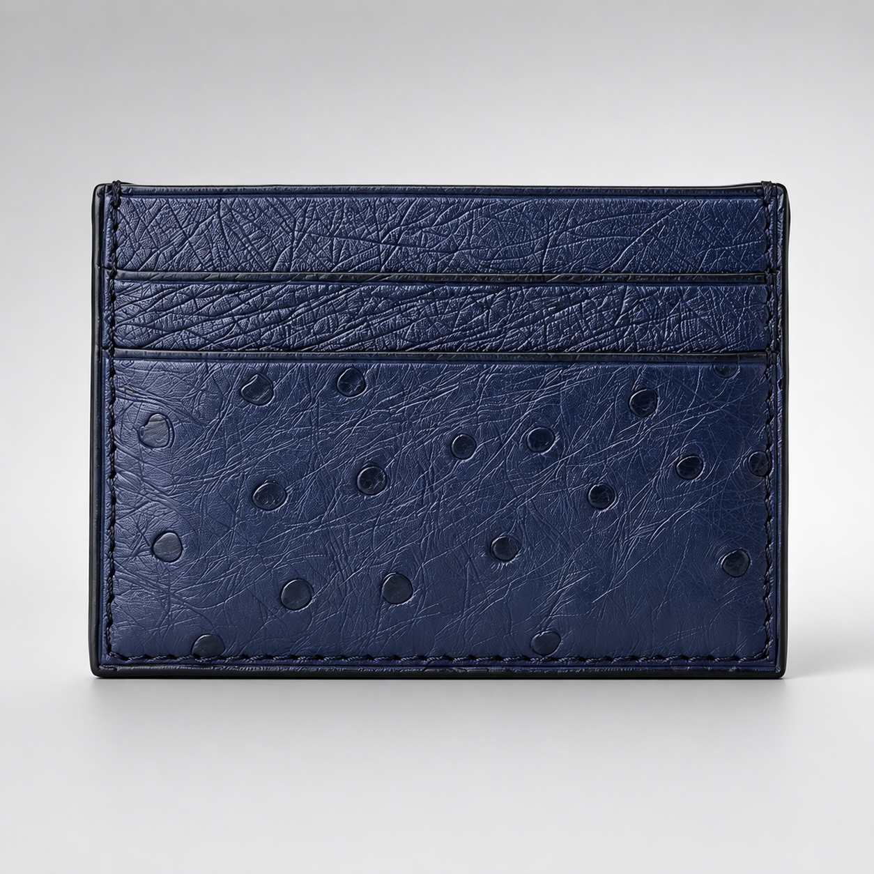 Genuine Leather Ostrich Pattern Card Holder (Wholesale/OEM Manufacturer)