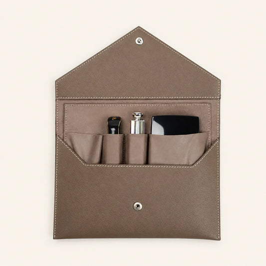 Necessaire de Couro Legítimo para Itens de Maquiagem — OEM Personalizado