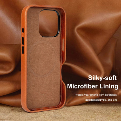 Wholesale Genuine Leather Slim Back Cover for iPhone 15 Pro Max Custom Logo Manufacturer