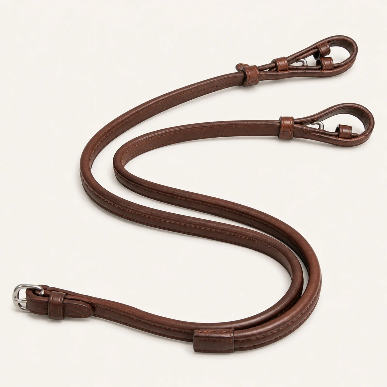 Leather horse reins shown in an alternate studio arrangement