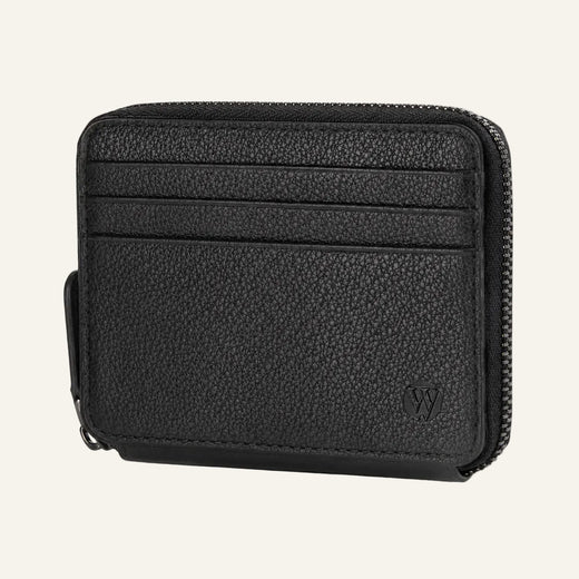 Porta-Moedas de Couro Legítimo com Zíper e Caixa de Presente — OEM Personalizado