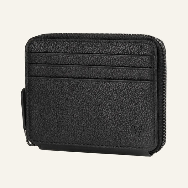 Genuine Leather Coin Purse with Zipper and Gift Box — Custom OEM