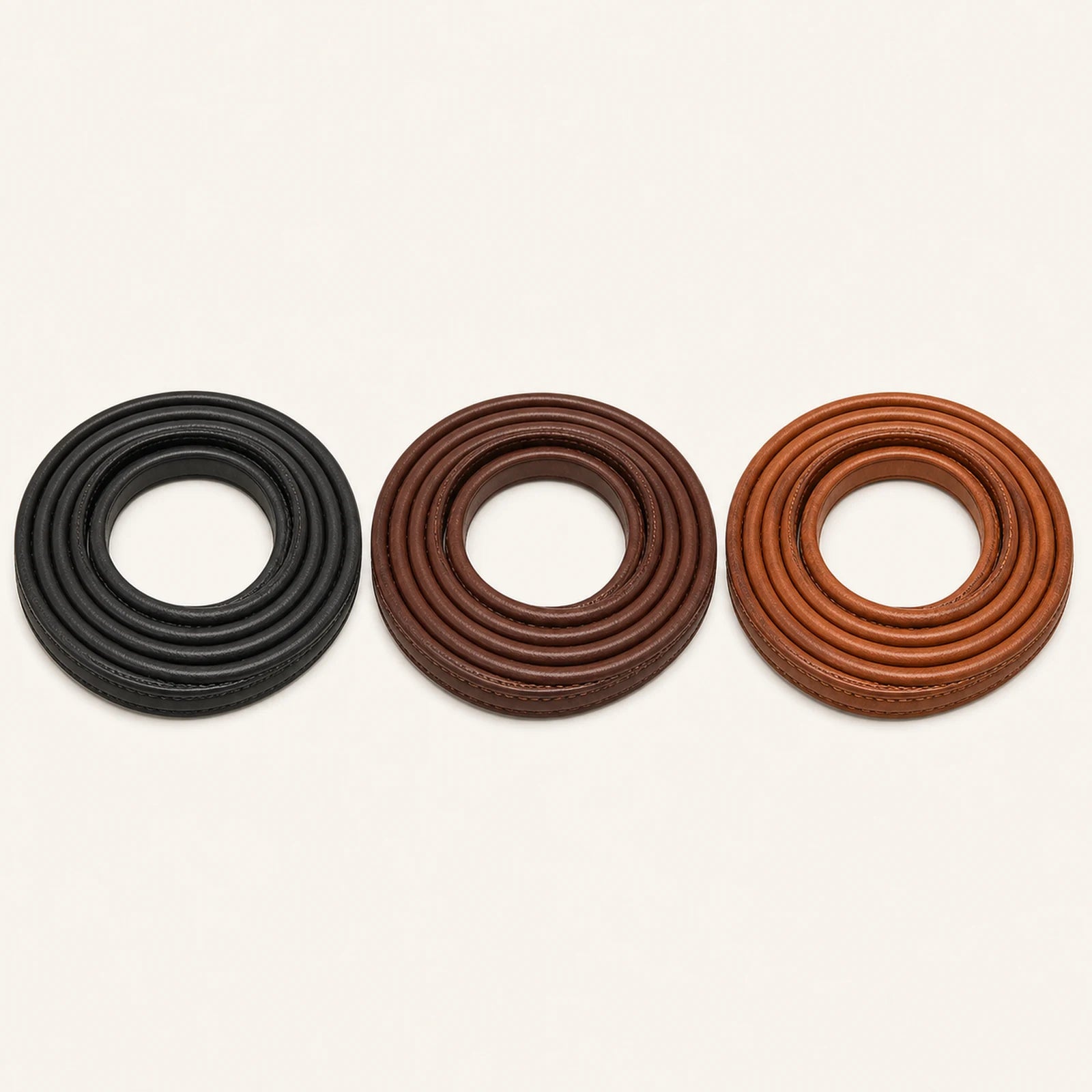 Black Havana brown and cognac leather horse rein color options