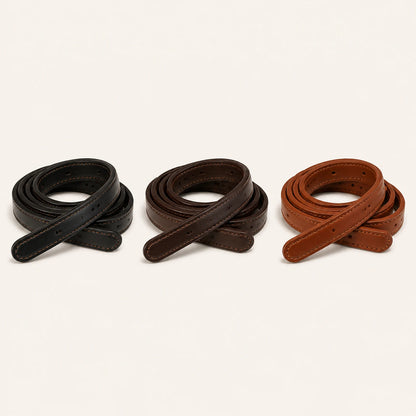 Black Havana brown and cognac stirrup leather color options