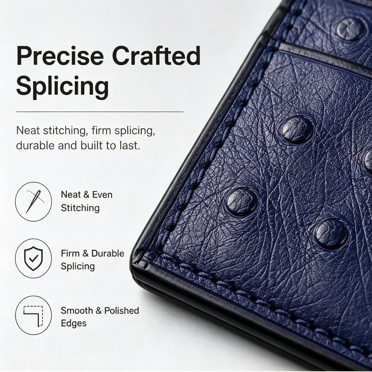 Genuine Leather Ostrich Pattern Card Holder (Wholesale/OEM Manufacturer)