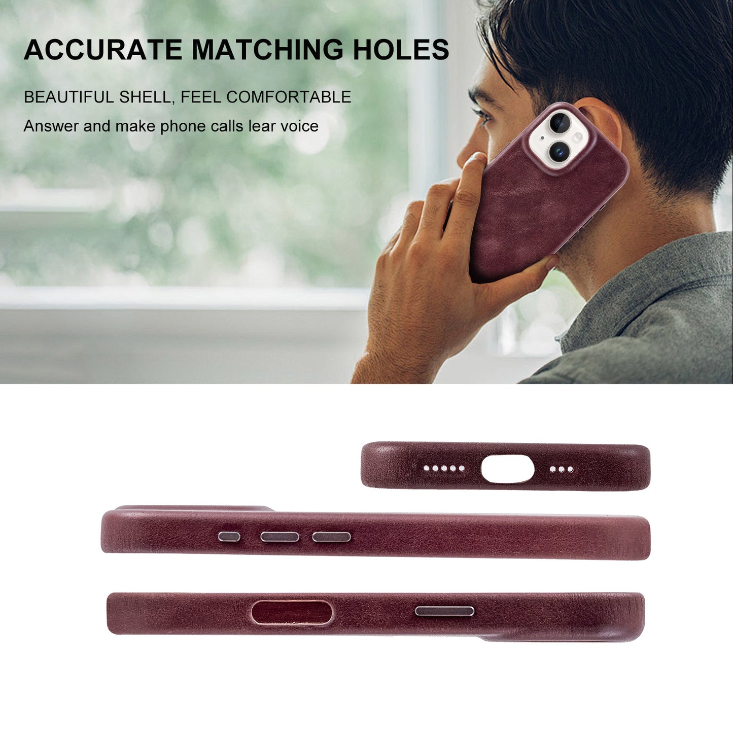 Wholesale Slim Genuine Leather Phone Case for iPhone 16 Pro Max Custom Logo Manufacturer