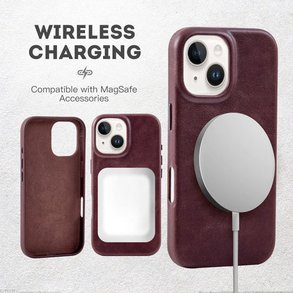 Wholesale Slim Genuine Leather Phone Case for iPhone 16 Pro Max Custom Logo Manufacturer