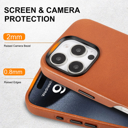 Wholesale Genuine Leather Slim Back Cover for iPhone 15 Pro Max Custom Logo Manufacturer