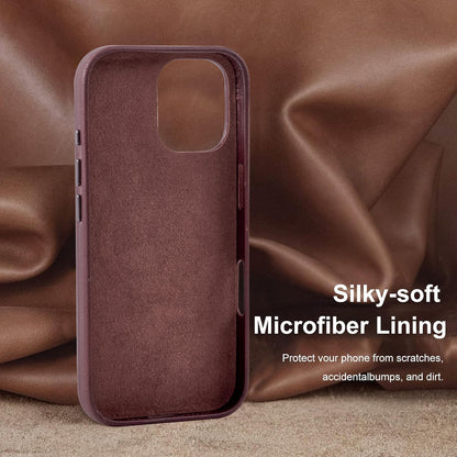 Wholesale Slim Genuine Leather Phone Case for iPhone 16 Pro Max Custom Logo Manufacturer