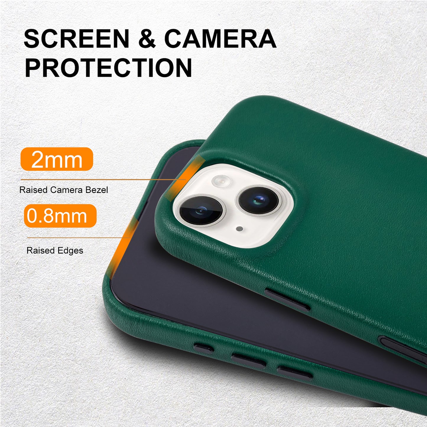 Wholesale Green Genuine Leather Phone Case for iPhone 16 Pro Max Custom Logo Manufacturer