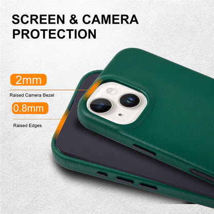 Wholesale Green Genuine Leather Phone Case for iPhone 16 Pro Max Custom Logo Manufacturer