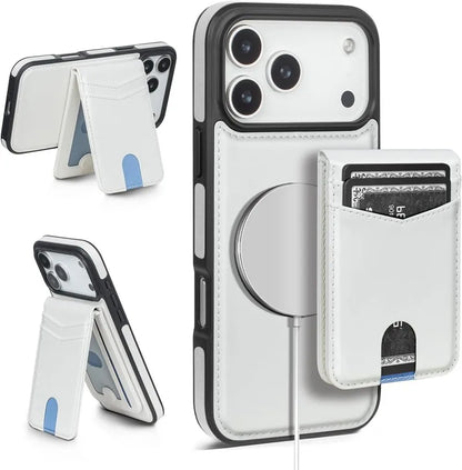 Genuine Leather RFID Wallet Phone Case for iPhone 17 Series - image 1
