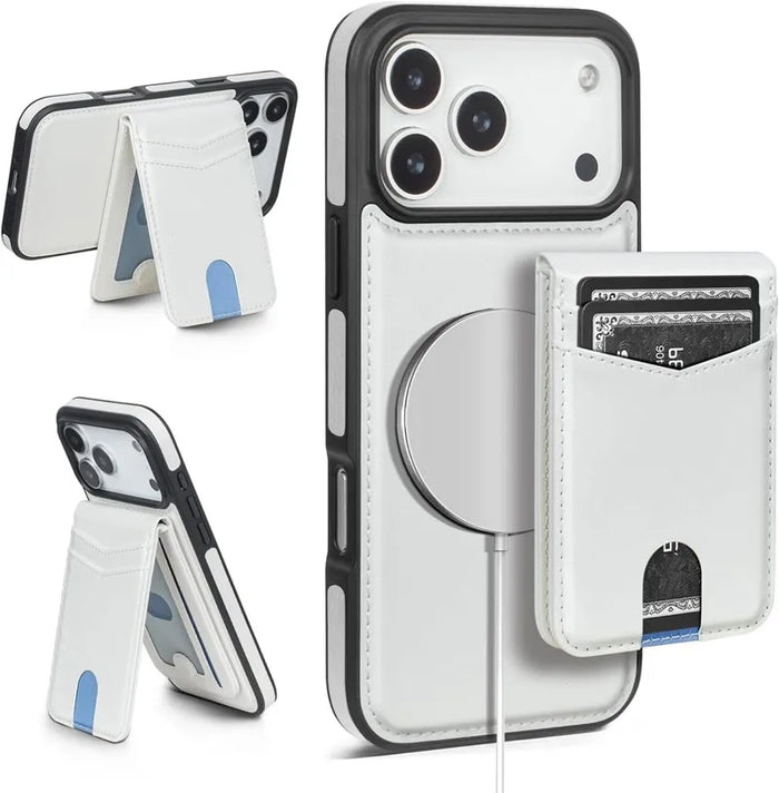 Genuine Leather RFID Anti-EMF Magnetic Wallet Phone Case for iPhone 17 Series - image 1