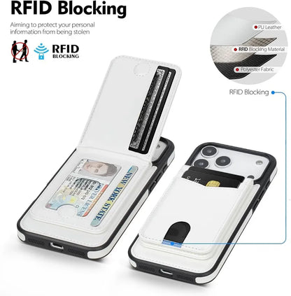 Genuine Leather RFID Wallet Phone Case for iPhone 17 Series - image 2