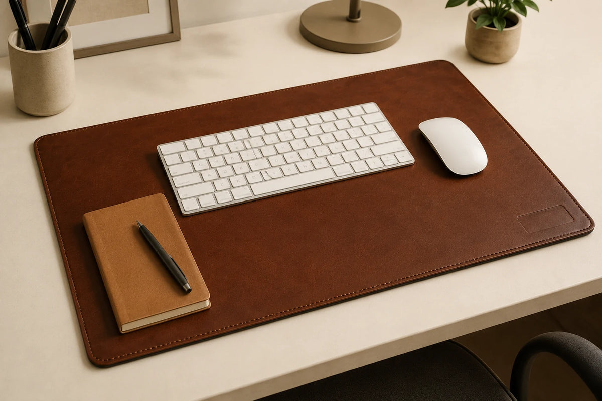 Desk Pad de Couro — OEM Personalizado