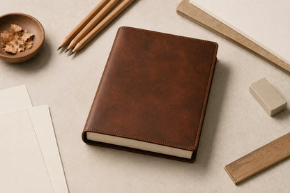 Capa de Sketchbook de Couro para Artistas — OEM Personalizado