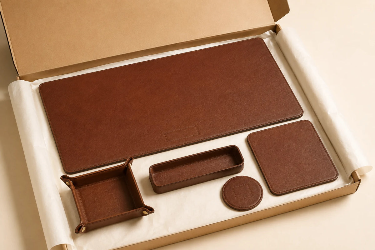 Conjunto de Escritório de Couro — OEM Personalizado