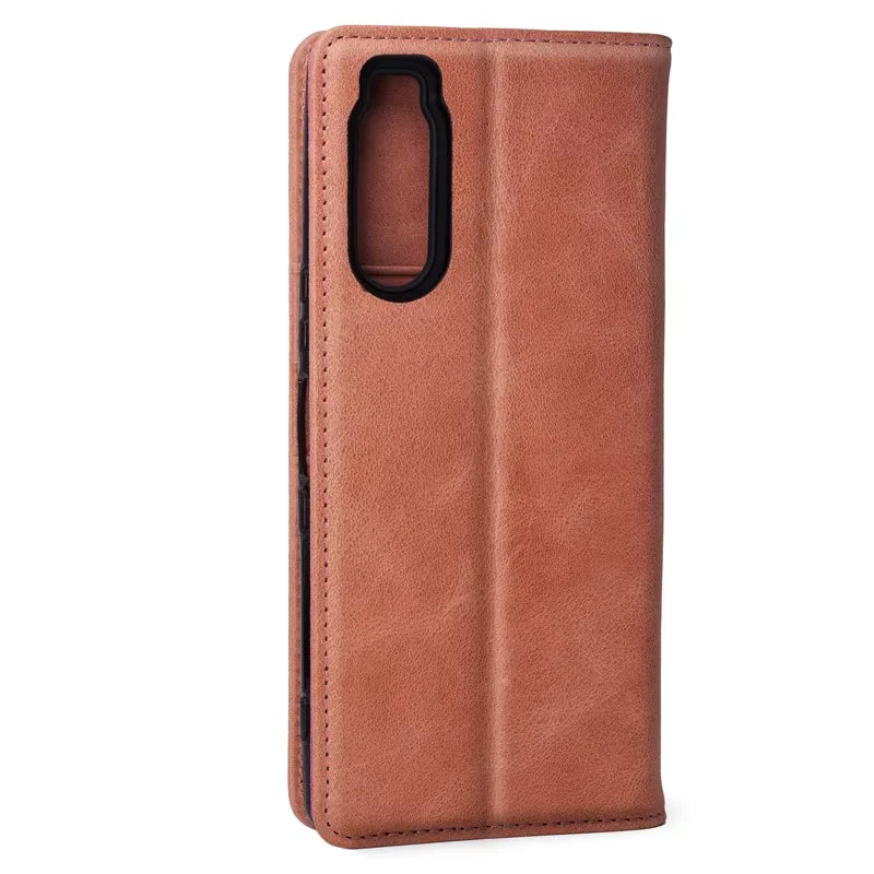 Genuine Leather Folio Wallet Phone Case for Customizable Device Models image 7