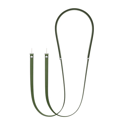 Adjustable green nylon phone lanyard with two attachment loops; lanyard only