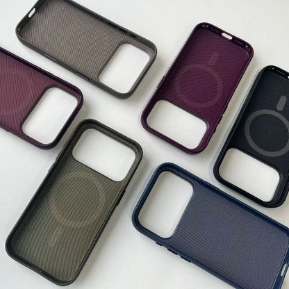 Interior construction and circular insert of the woven-fabric case.