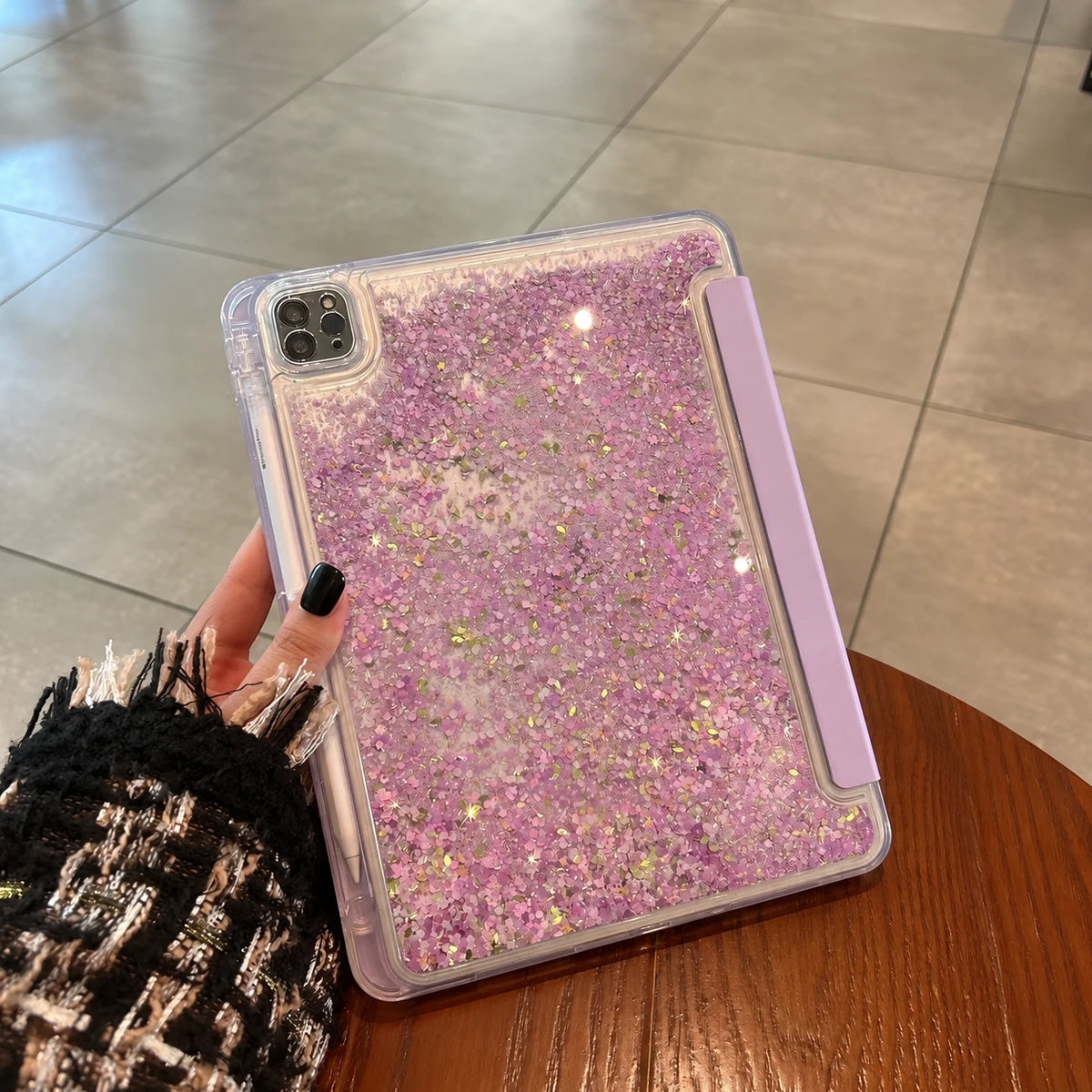 Glitter Taro Purple stock product style reference; device openings may differ by model
