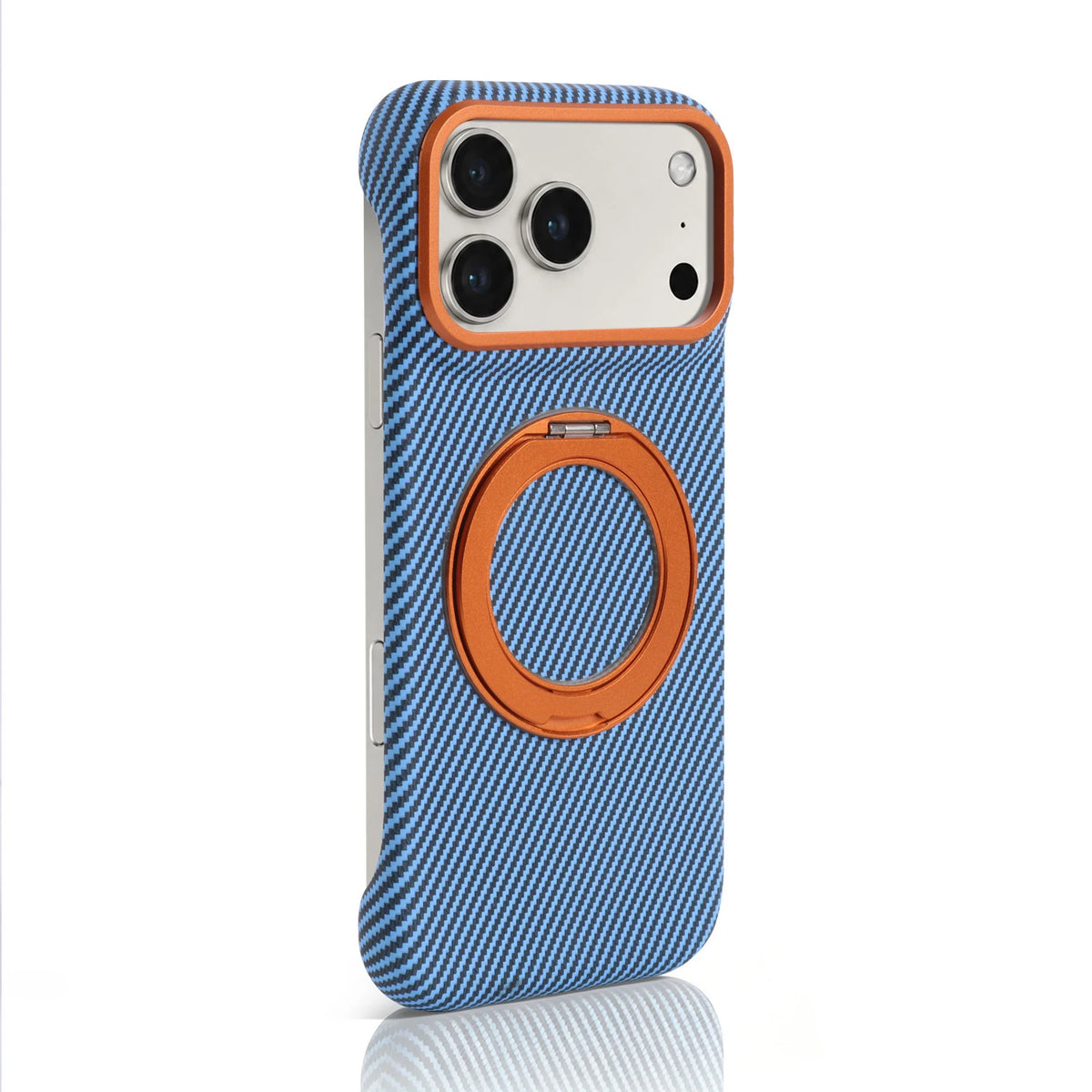 Light-blue diagonal-pattern phone-case design reference.