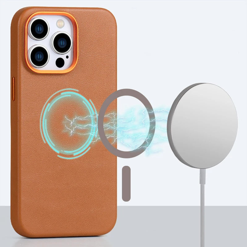 Genuine Leather Phone Case for iPhone 15 Series image 2
