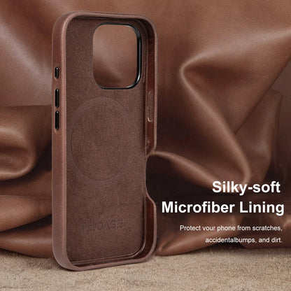 Genuine Leather Slim Phone Case for iPhone 16 Series image 2
