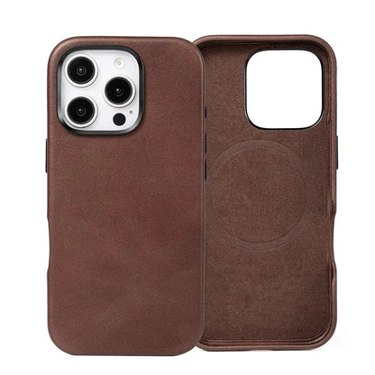 Genuine Leather Slim Phone Case for iPhone 16 Series image 1