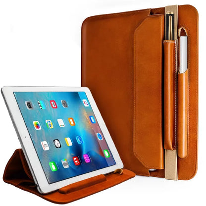 Genuine Leather Stand Folio Laptop / Tablet Sleeve for MacBook & iPad Pro - image 1
