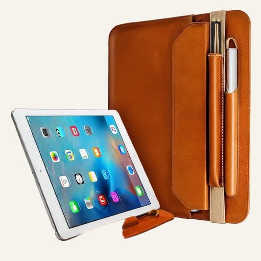 Genuine Leather Stand Folio Laptop / Tablet Sleeve for MacBook & iPad Pro - image 1