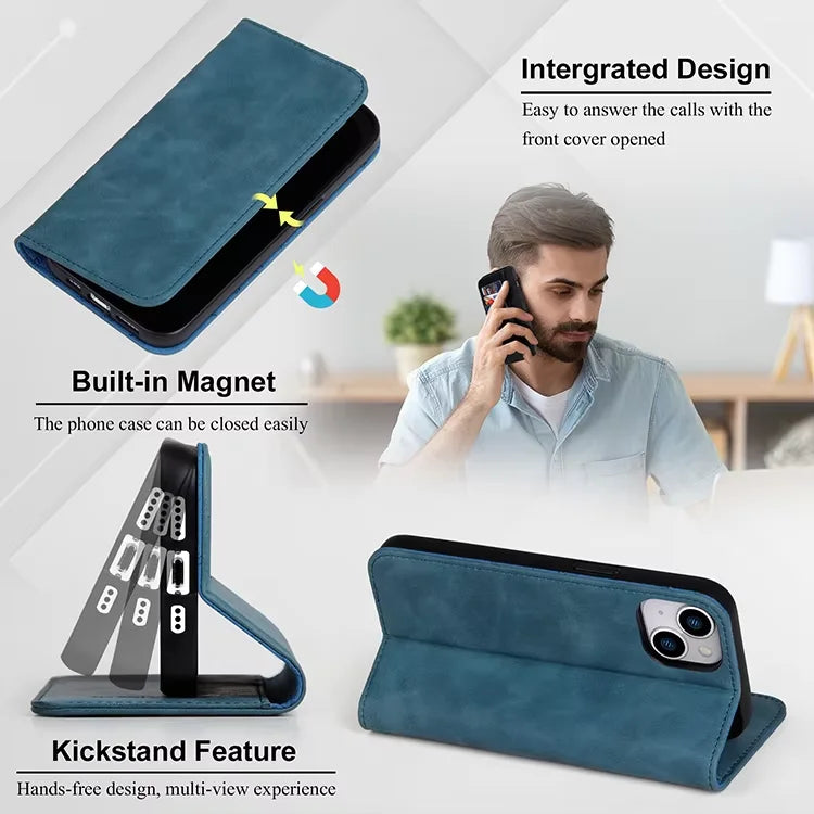 Genuine Leather Wallet Phone Case for iPhone 15 Series image 3