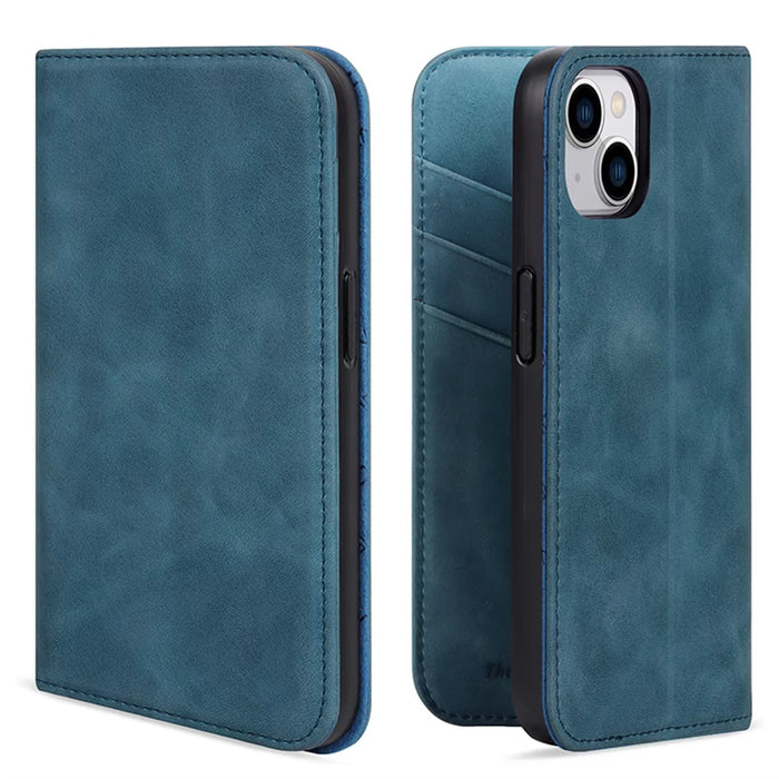 Genuine Leather Shockproof Wallet Phone Case for iPhone 15 Series Style 02 - image 6